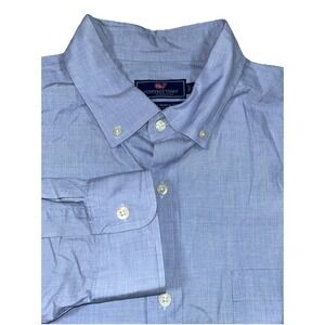 Vineyard Vines Classic Fit‎ Murray Shirt Men's XL Button Up Heather Blue